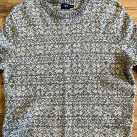 J. Crew Snowflake Print Crewneck Sweater - Picture 2 of 4